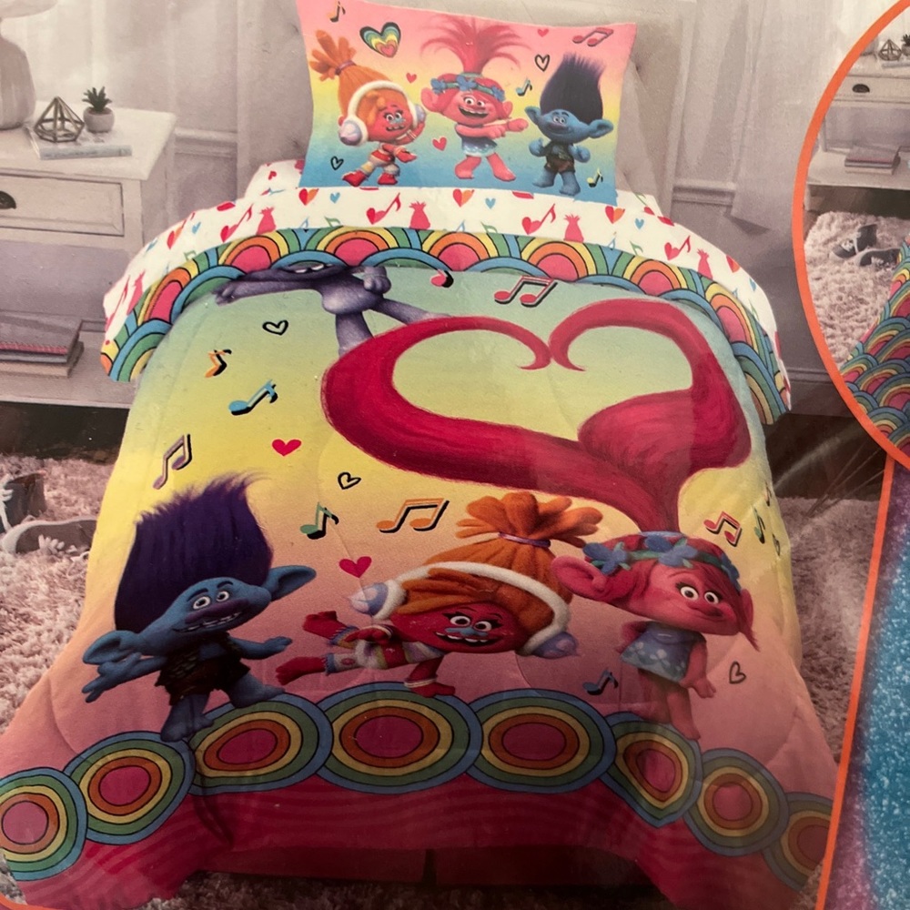 Trolls twin bedding full set